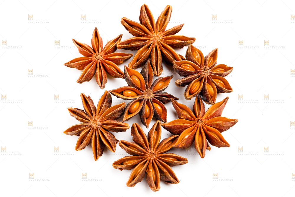 白底上的大茴香