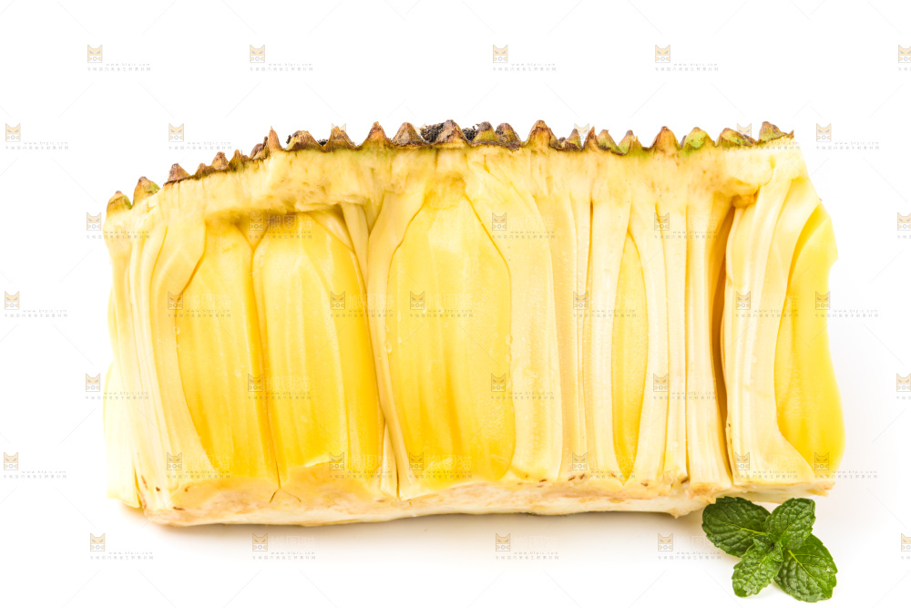 白底上放着海南菠萝蜜