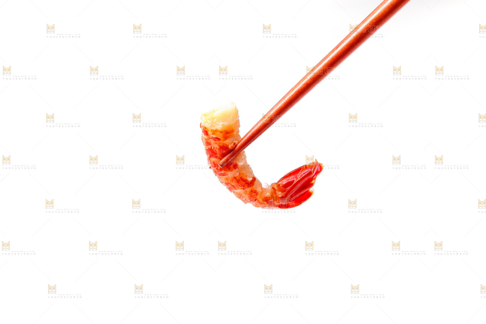 白底上的龙虾尾