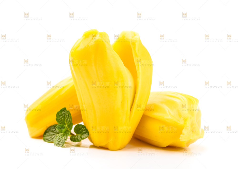 白底上放着海南菠萝蜜