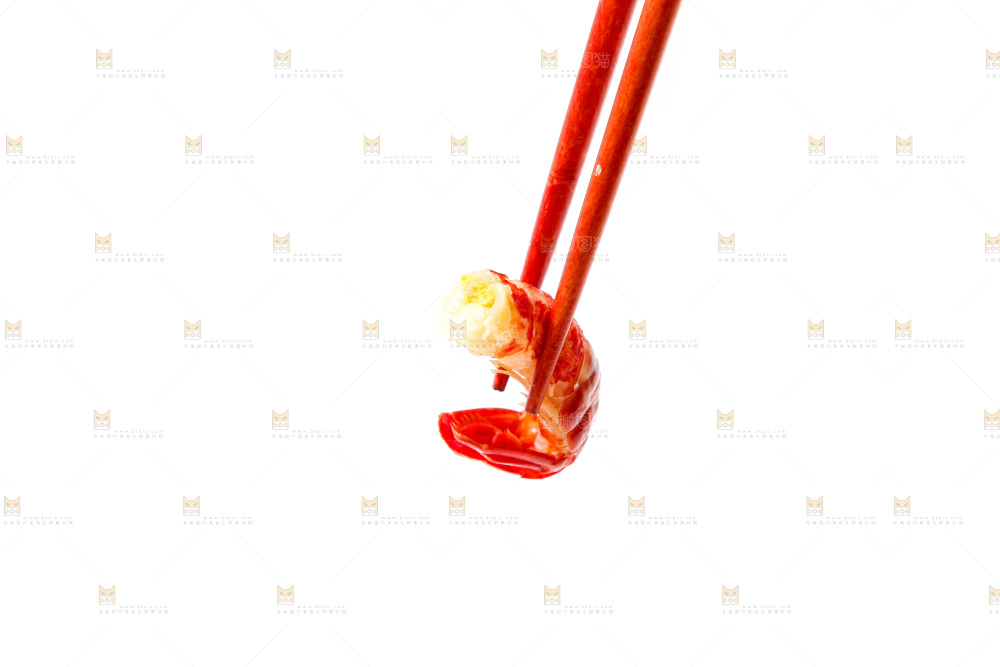 白底上的龙虾尾