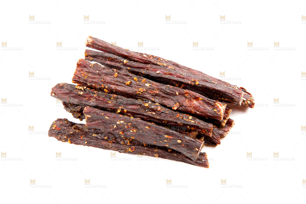 白底上的牛肉干