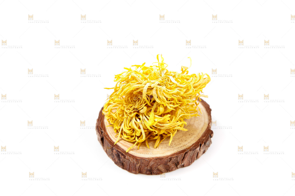 白底上的菊花