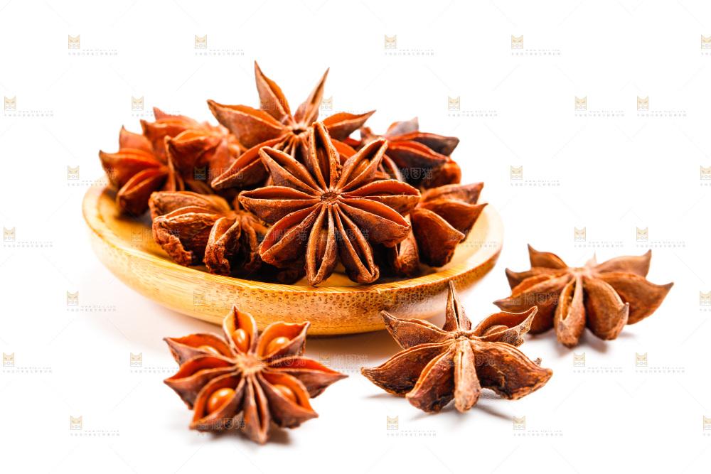 白底上的大茴香