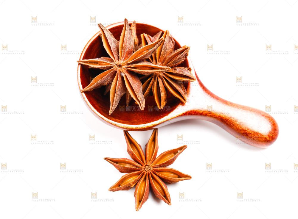 白底上的大茴香