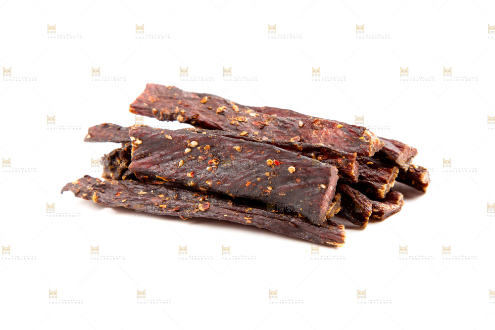 白底上的牛肉干