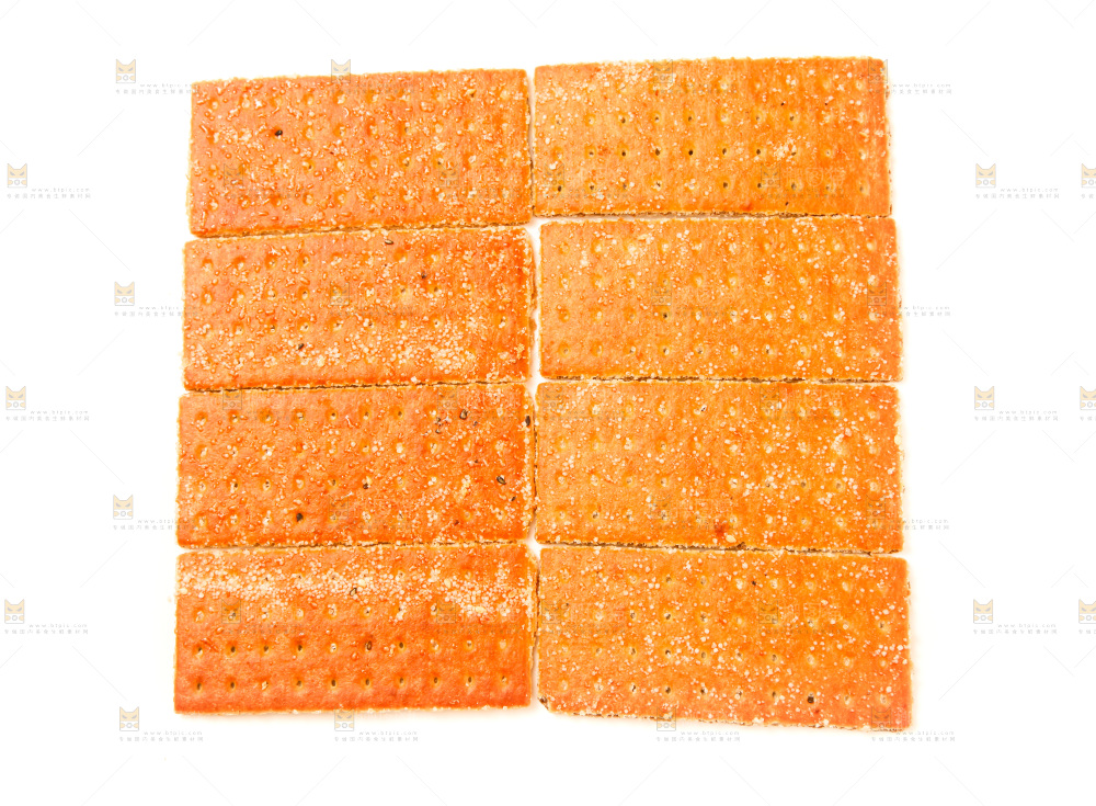 白底上的饼干