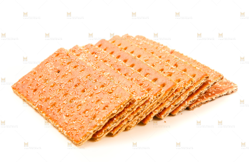 白底上的饼干