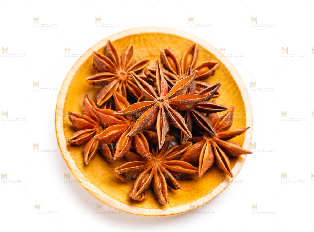 白底上的大茴香