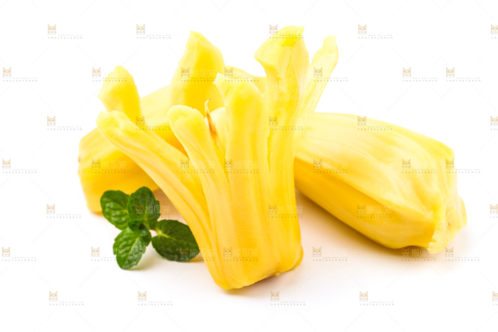 白底上放着海南菠萝蜜