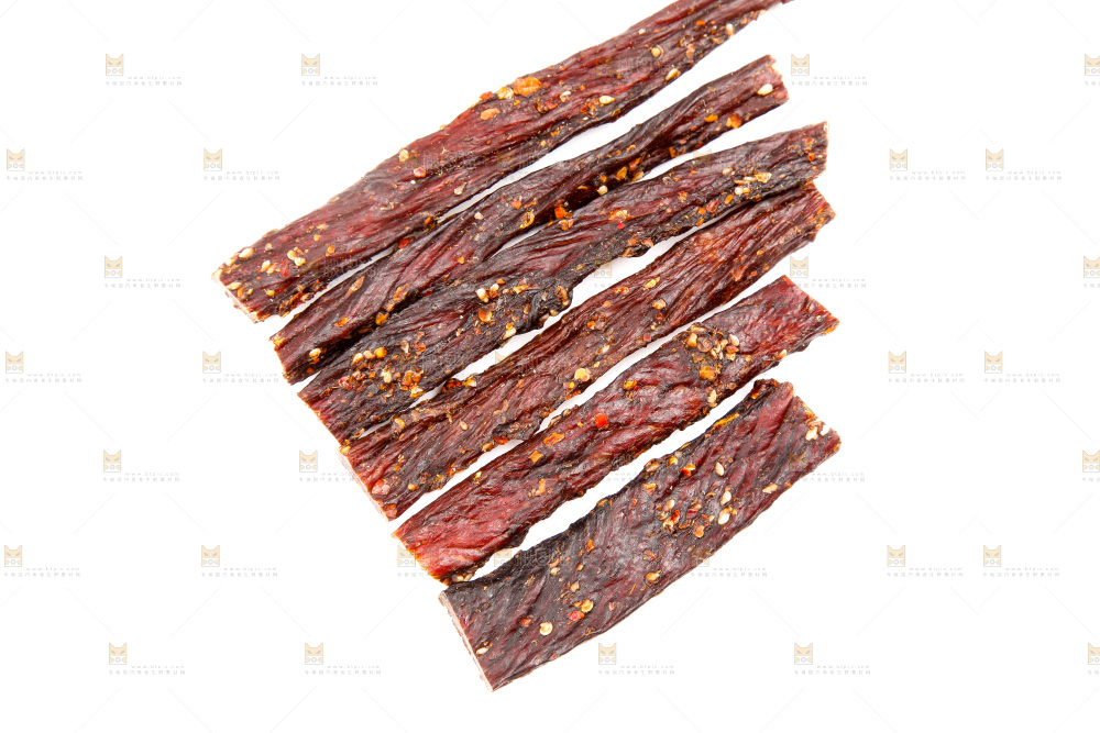 白底上的牛肉干