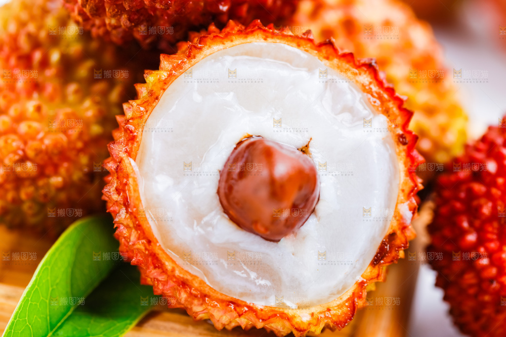 荔枝果核特写