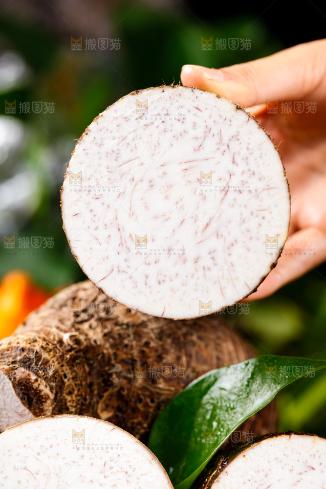 手上拿着香芋切面