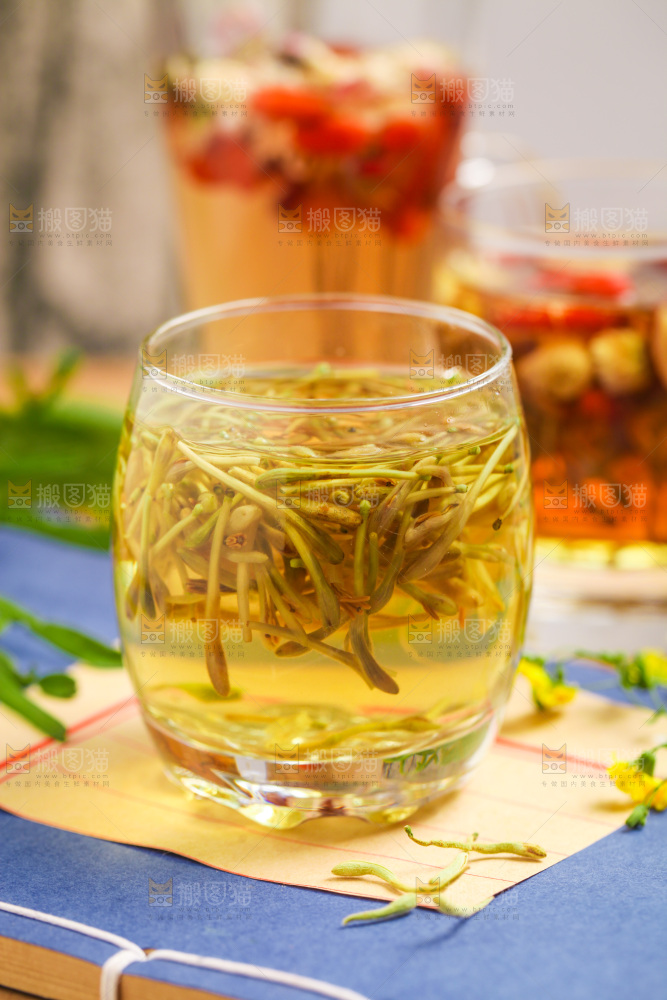 一杯金银花茶