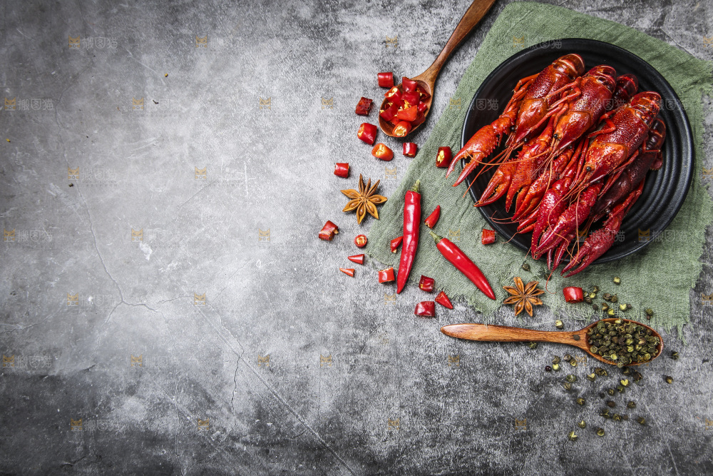 小龙虾纹理背景