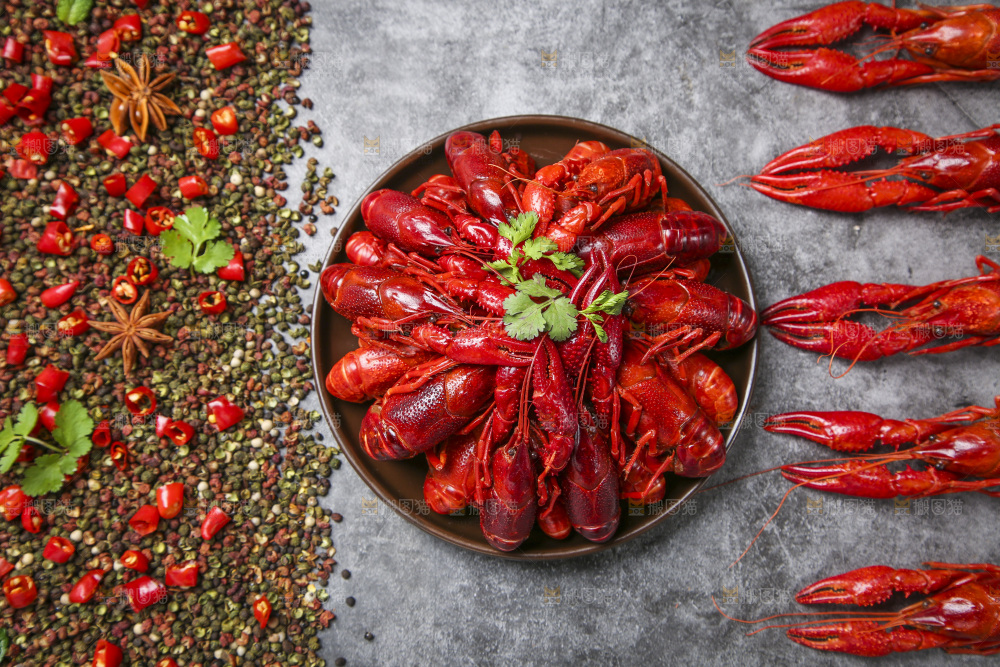 小龙虾纹理背景