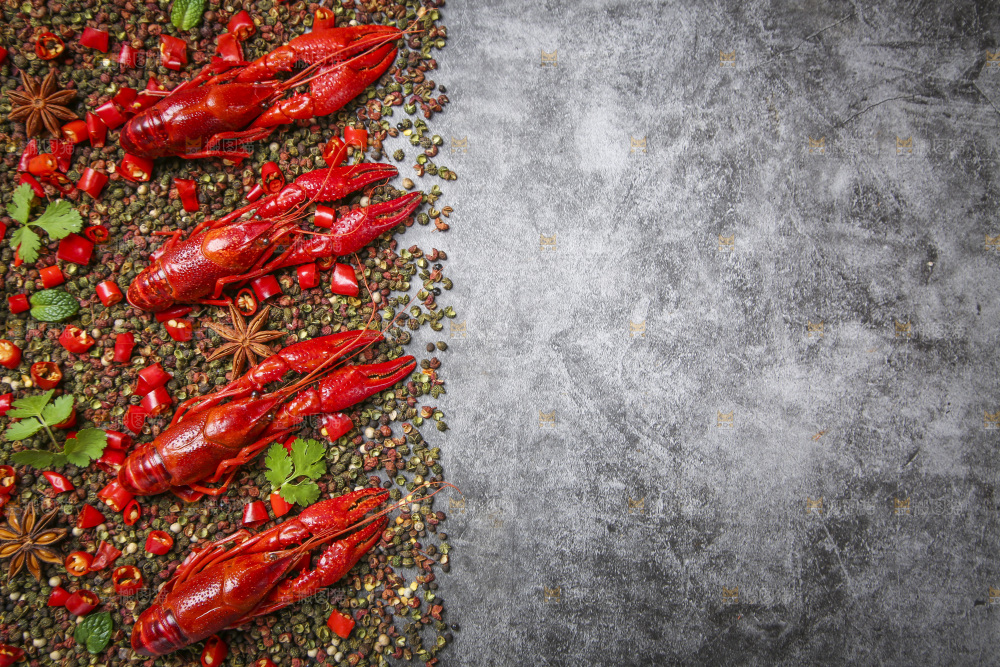 小龙虾纹理背景