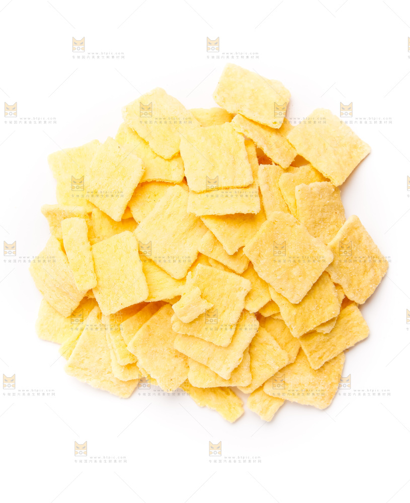 白底上的糯米锅巴