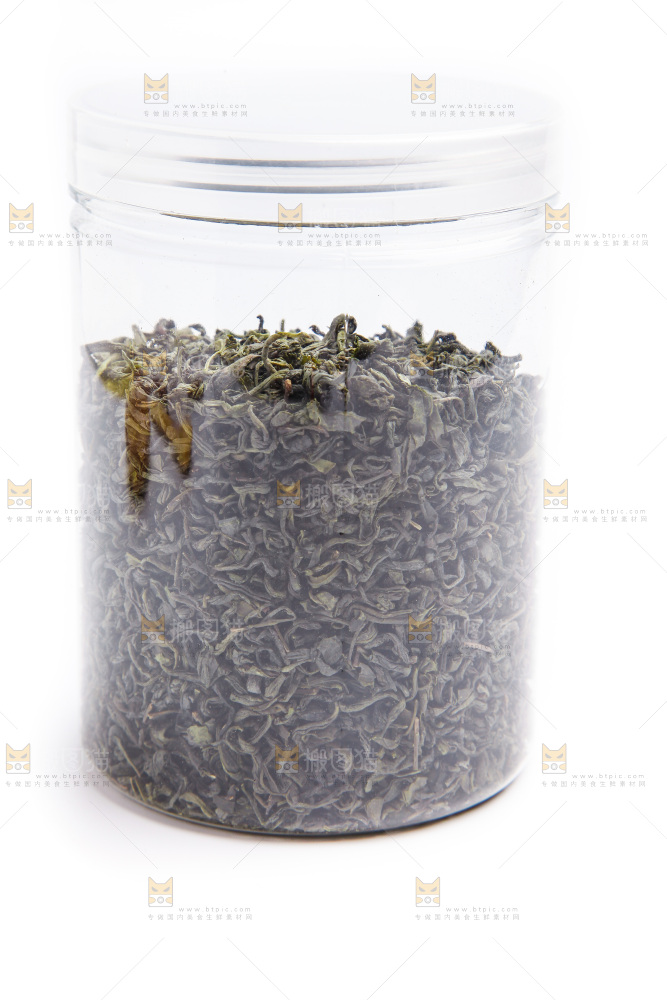 瓶子里装着茶叶