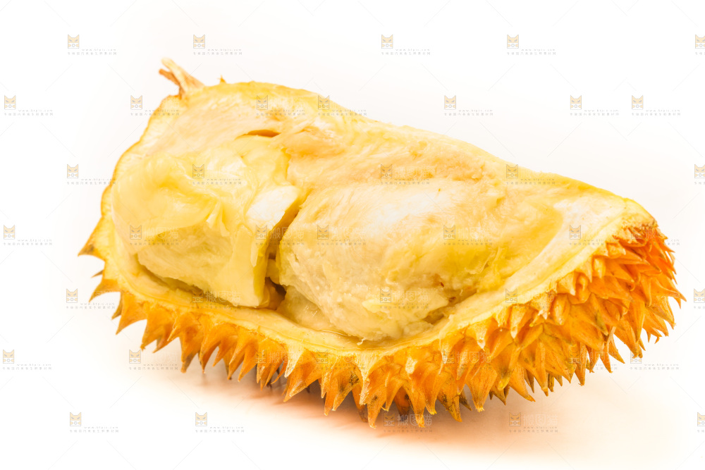 白底上放着金枕头榴莲