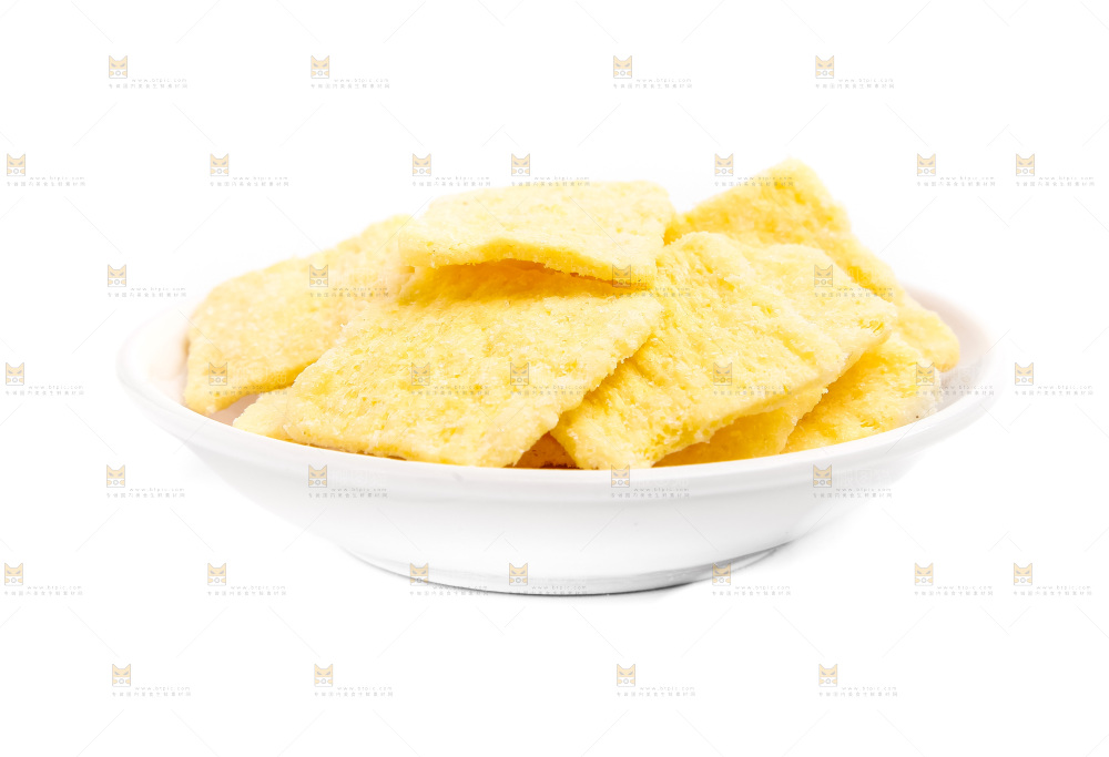 白底上的糯米锅巴