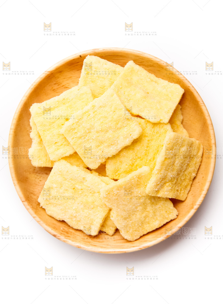 白底上的糯米锅巴