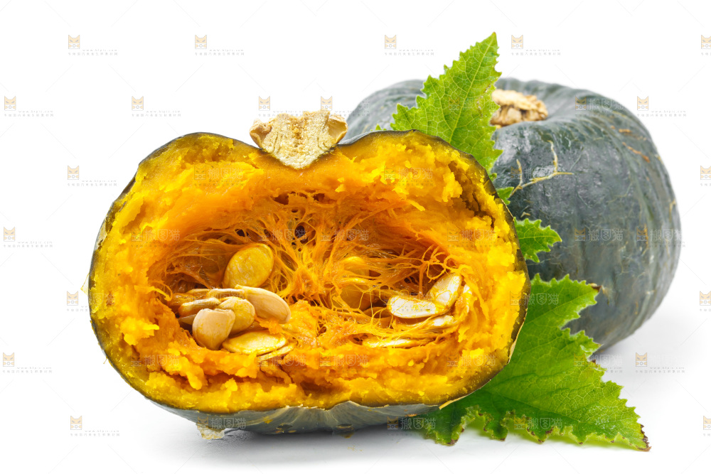 白底上放着贝贝小南瓜