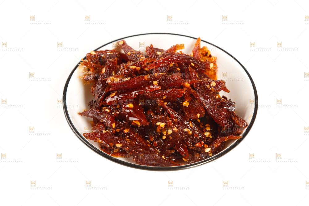 一盘手撕牛肉干