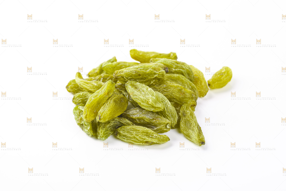 一堆绿宝石葡萄干
