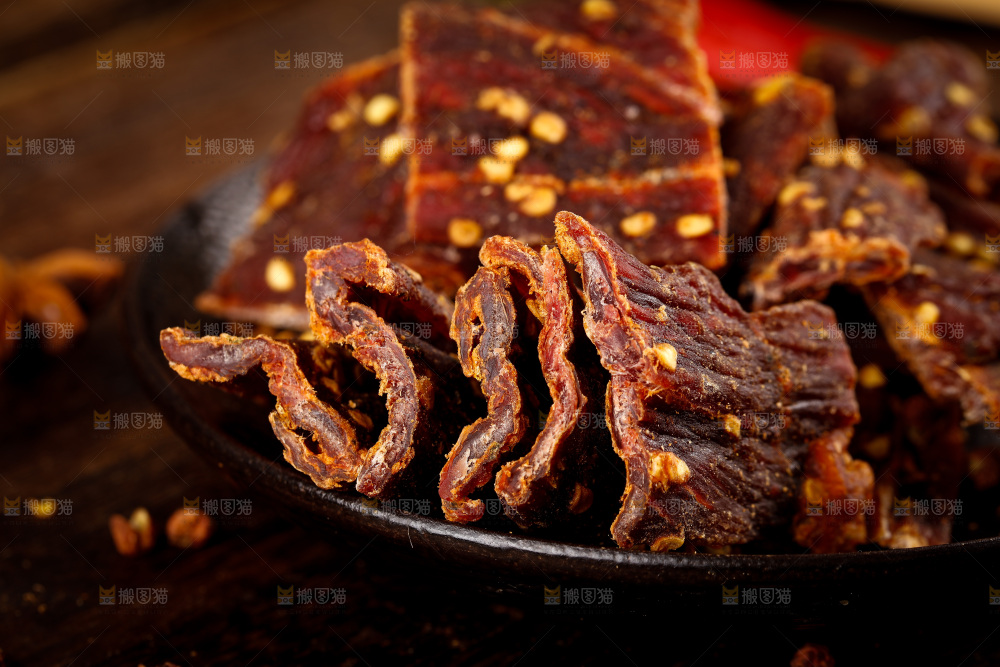 一盘风干牛肉干