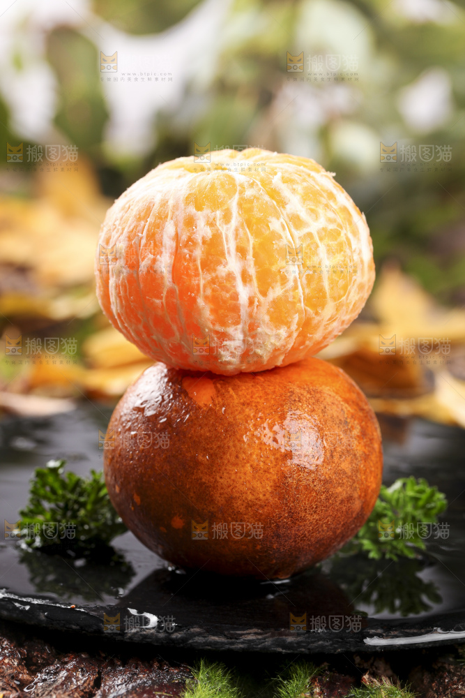 黑底上放着云南乌柑