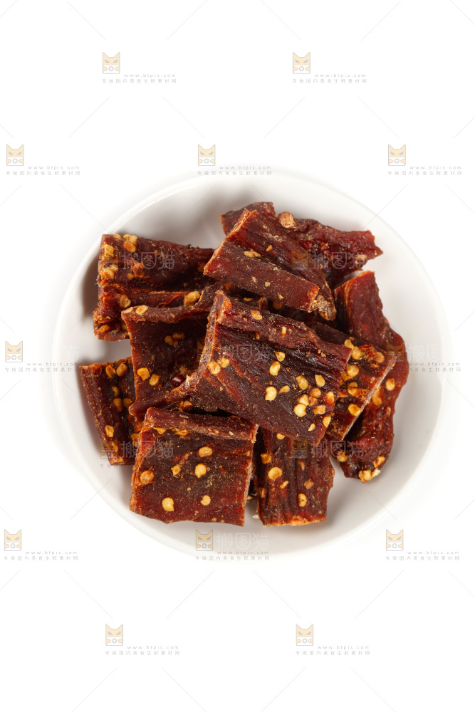 一盘麻辣牛肉干