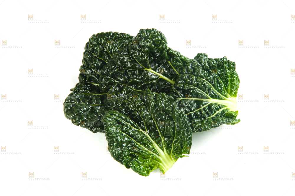 白底上放着泡泡青菜
