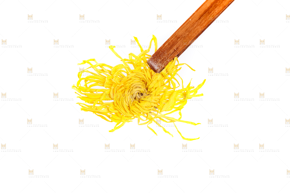 夹子上夹着大黄菊