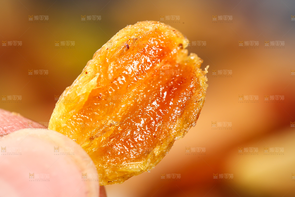 手里拿着树上黄葡萄干
