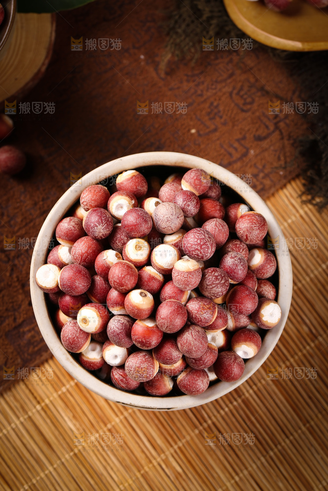 一碗红皮芡实