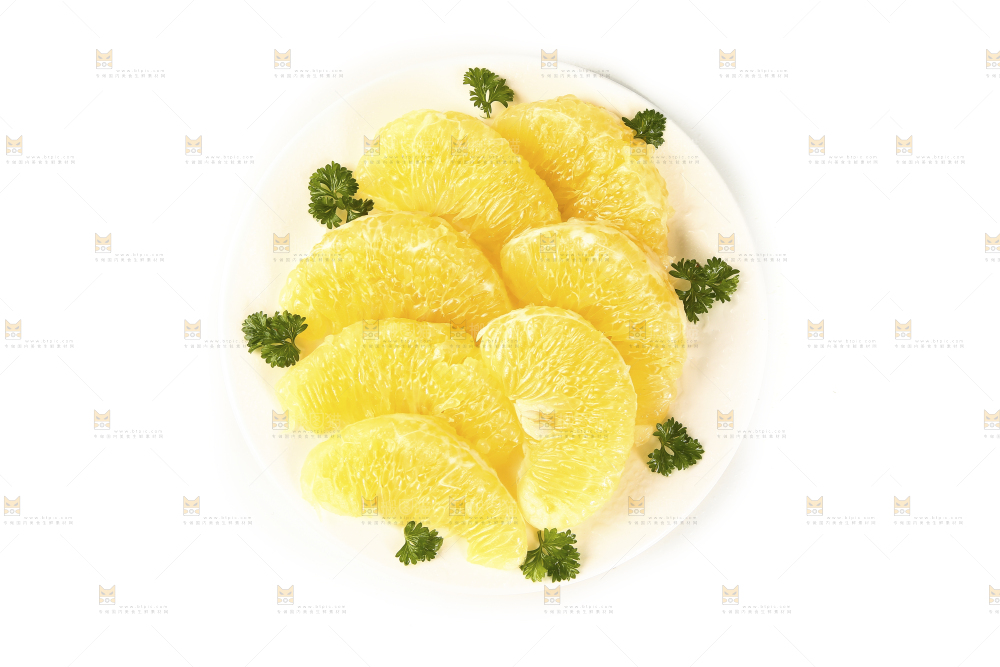 一盘葡萄柚果肉