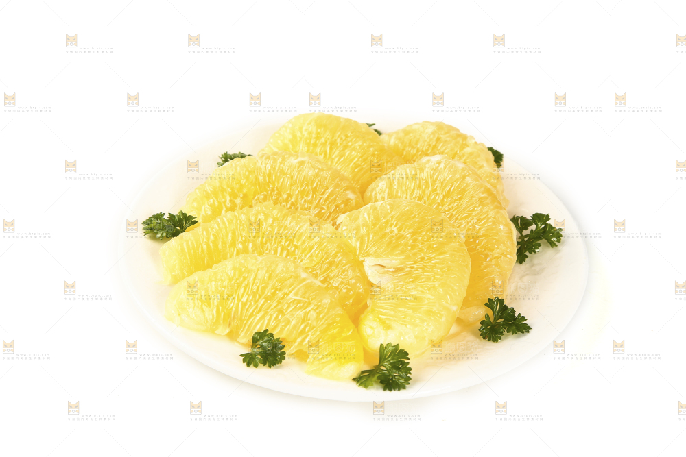 一盘葡萄柚果肉