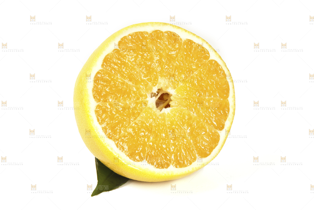 白底上的柚子