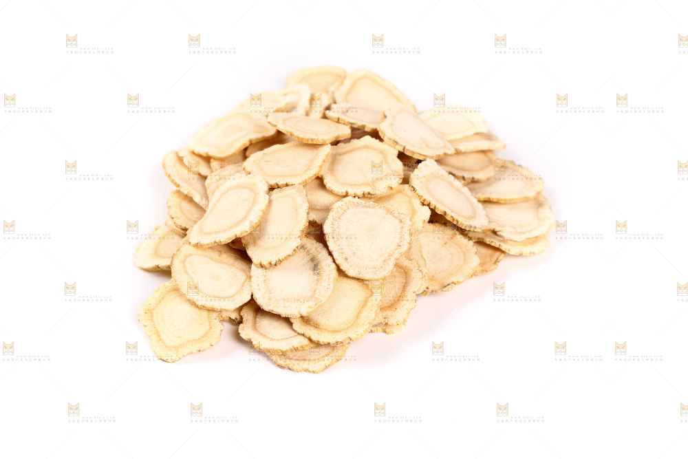 白底上放着一堆西洋参
