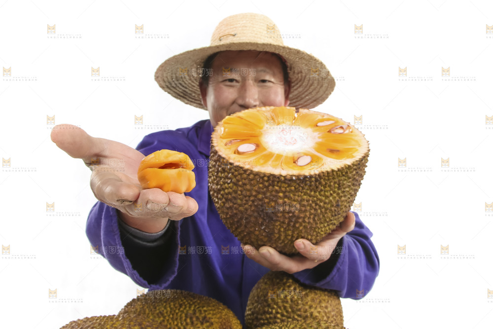 手里拿着菠萝蜜