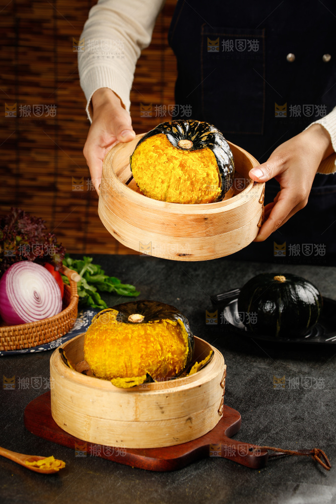 蒸熟的贝贝小南瓜