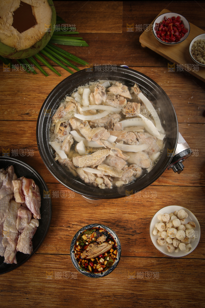 一锅椰子炖鸡