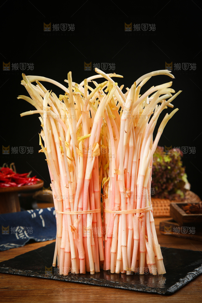 一堆鱼腥草嫩芽