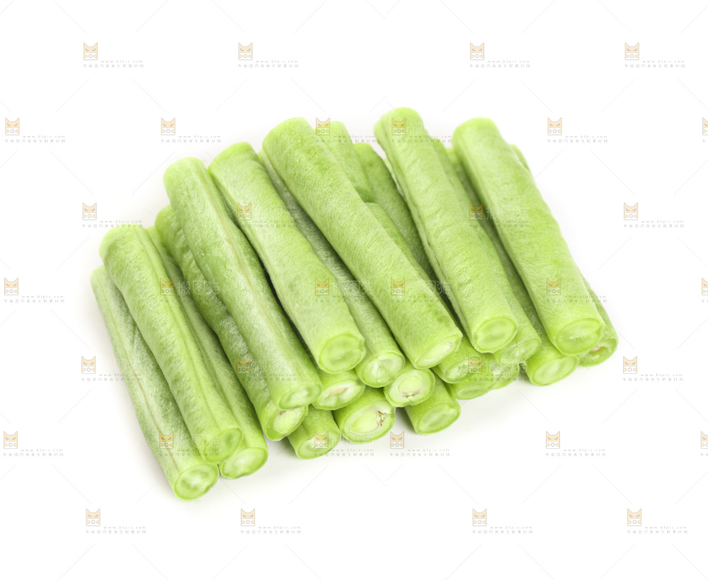 白底上的豇豆