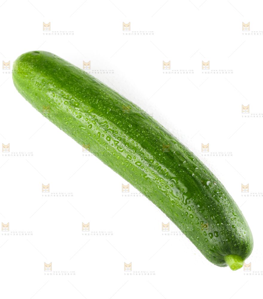 白底上的荷兰黄瓜