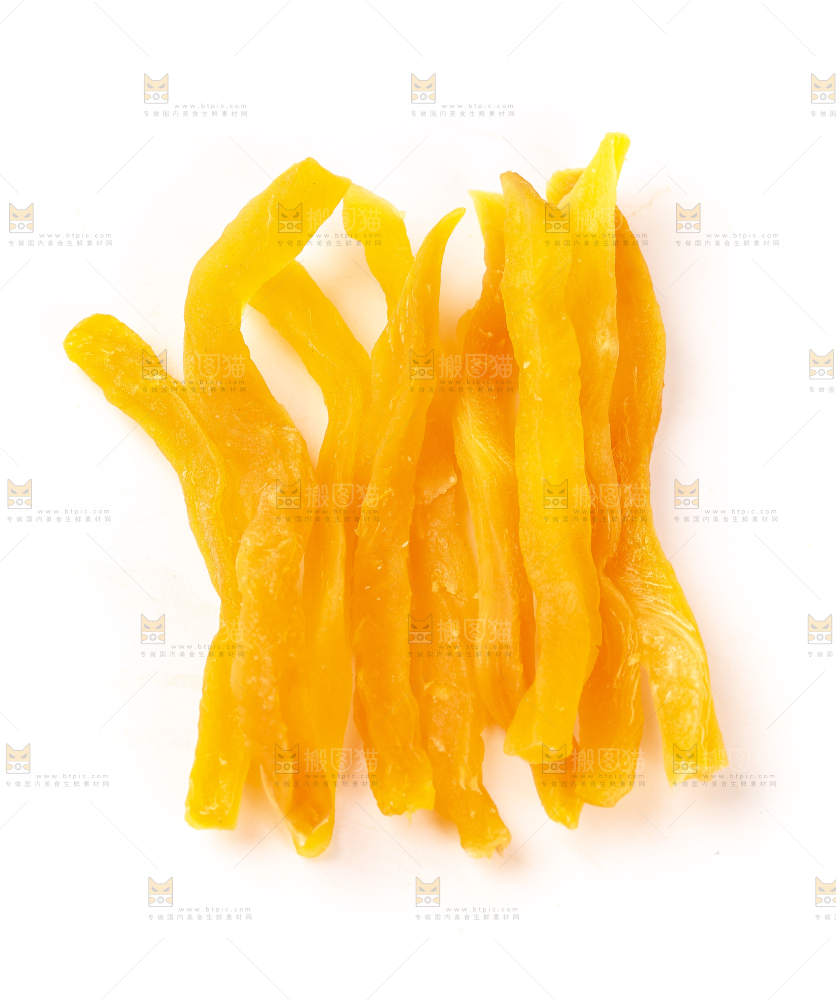 白底上摆放着红薯条