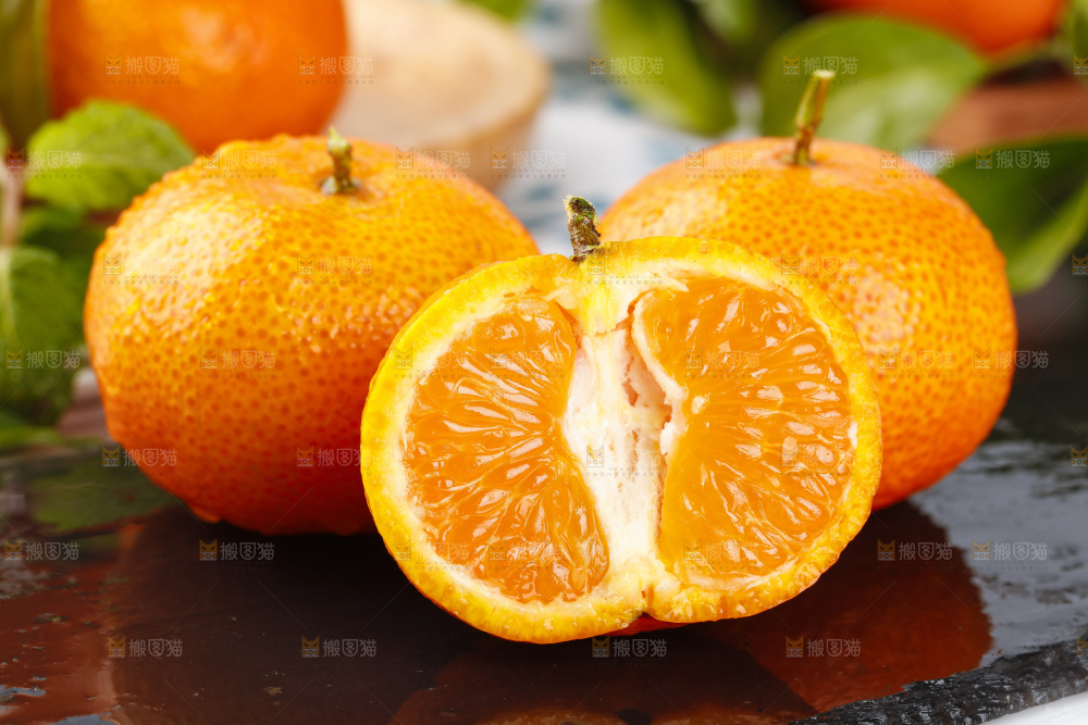 黑石板上的广西砂糖橘