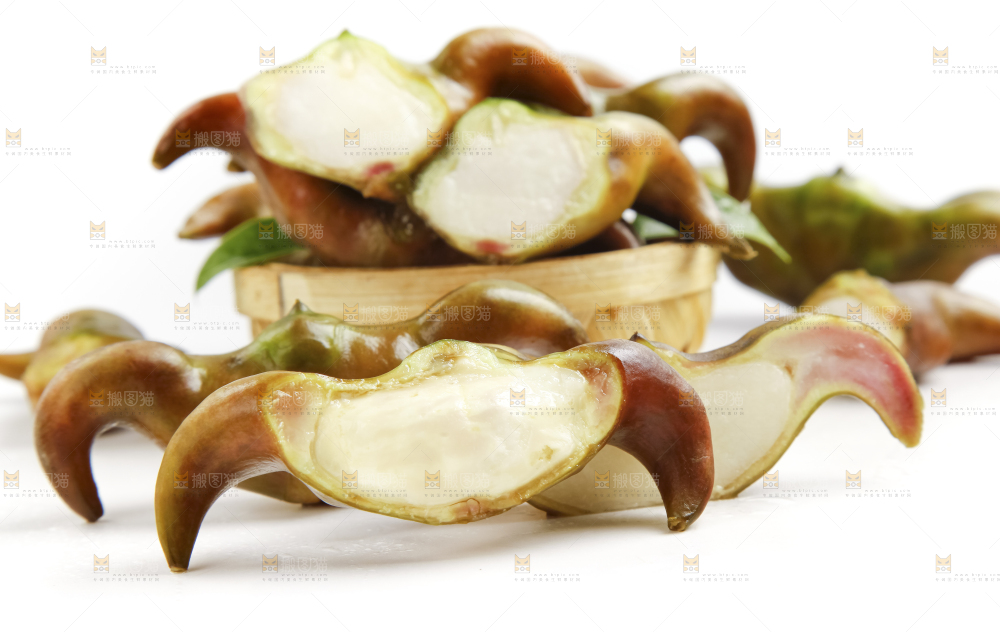 白底上的菱角