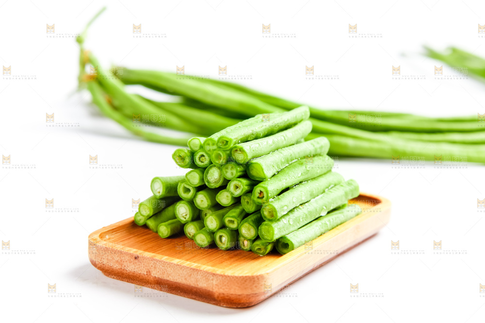 白底上的长豆角